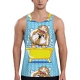 thumbnail image 1 of Easygdp Dog Takes a Bath in the Bathtub Men's Tank Top, Sleeveless Muscle T Shirts, Breathable, Quick-Dry, Loose for Gym, Running, Fitness - Large, 1 of 9