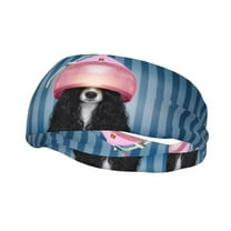 Easygdp Dog in Hairdresser Sports Headband Non Slip Headband Unisex for Head Circumference 19.6 - 22.4 inch