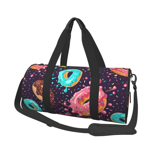 Easygdp Donuts1 Travel Bag, Camping, Weekend, Carry On Overnight Duffel Bag with Shoulder Strap