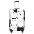 thumbnail image 1 of Easygdp Doodle Cute Cat Double-Sided Printed Elastic Suitcase Protective Cover,Invisible Zipper, Business Trip Luggage Cases,Washable And Resistant To Falling -Small, 1 of 9