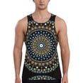 thumbnail image 1 of Easygdp Dot Mandala Men's Tank Top, Sleeveless Muscle T Shirts, Breathable, Quick-Dry, Loose for Gym, Running, Fitness - 4X-Large, 1 of 9