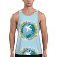 thumbnail image 1 of Easygdp Dreaming Travel Men's Tank Top, Sleeveless Muscle T Shirts, Breathable, Quick-Dry, Loose for Gym, Running, Fitness - 4X-Large, 1 of 9