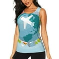 thumbnail image 1 of Easygdp Dreaming Travel Women's Workout Tank Top, Running Top, Hiking Shirt, Quick-Dry for Running, Yoga, Hiking - X-Large, 1 of 9