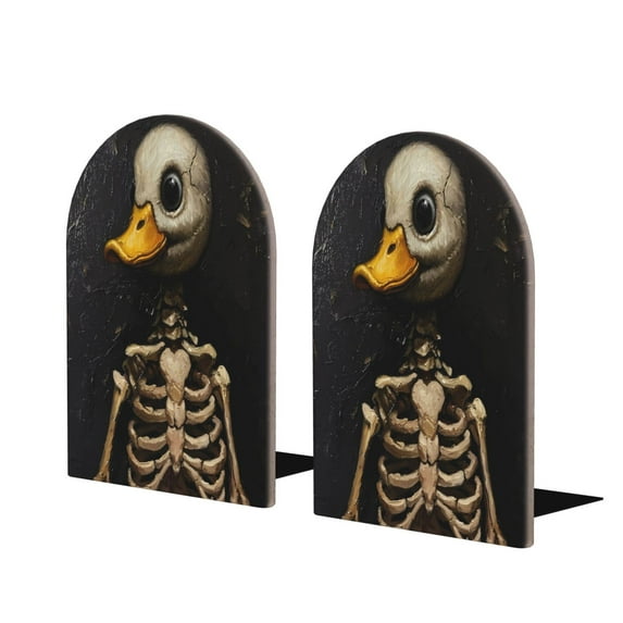 Easygdp Duck Bones 2 Pcs Bookend Large Capacity Office Book Ends for Home Office Library School Study Decoration