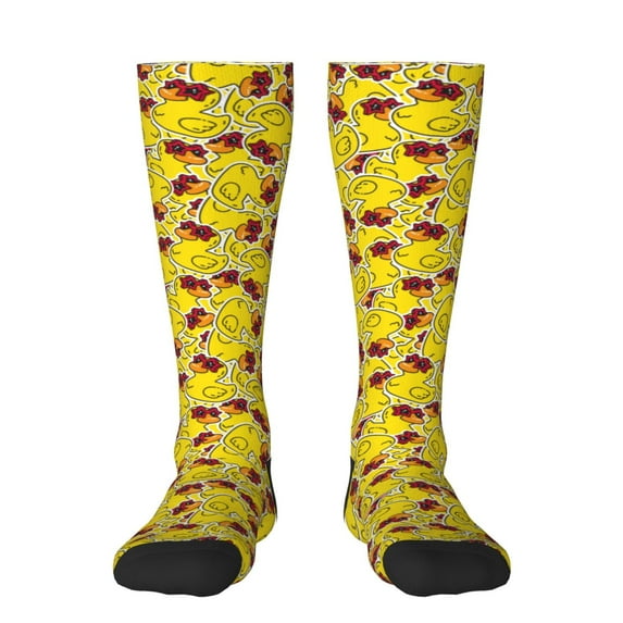 Easygdp Duck With Star Sunglasses Fashionable Adult Sockings&Sports Sockings&Breathable Sockings, Non-Pilling,Contrasting Color Design