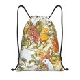 thumbnail image 1 of Easygdp Ducks and Flowers Drawstring Backpack, Beach Sackpack, Travel Sackpack Lightweight for Sports, Gym, Travel, Swimming - Small, 1 of 9