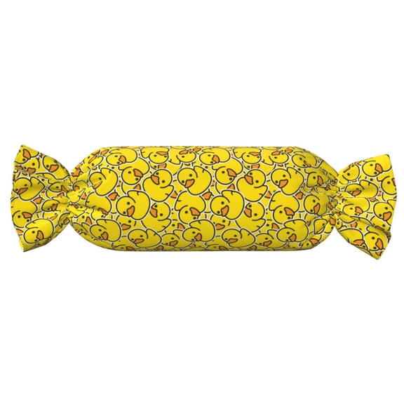 Easygdp Ducky Cartoon Animal Yellow Candy Pillow Cylindrical Pillows Sofa Pillow Neck Hand Support Pillows Lumbar Pillows Including Insert