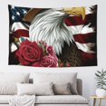 thumbnail image 1 of Easygdp Eagle With Hat And Roses Tapestry Wall Hanging, Wall Tapestries for Bedroom Aesthetic Living Room Office Decor 60x40in, 1 of 8