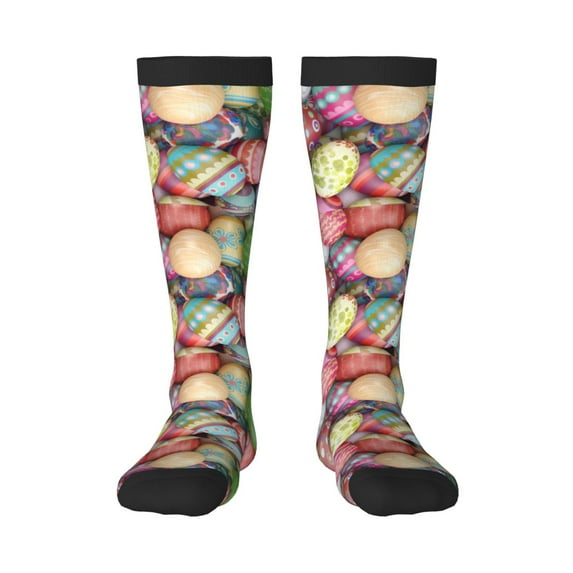 Easygdp Easter Eggs Fashionable Adult Sockings&Sports Sockings&Breathable Sockings, Non-Pilling,Contrasting Color Design