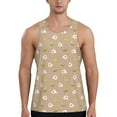 thumbnail image 1 of Easygdp Egg and Avocado Men's Tank Top, Sleeveless Muscle T Shirts, Breathable, Quick-Dry, Loose for Gym, Running, Fitness - X-Large, 1 of 9