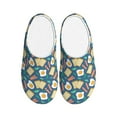 thumbnail image 1 of Easygdp Eggs Toast Bacon And Arugula Slippers for Women Mens Winter Warm Home Slippers Plush Slip on House Slippers for Indoor Outdoor Shoes-35/36, 1 of 7