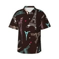 thumbnail image 1 of Easygdp Eiffel Tower Men's Hawaiian Shirts Print Lapel Short Sleeve for Beach, vacation, party, casual occasions - Large, 1 of 9