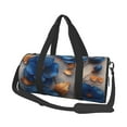 thumbnail image 1 of Easygdp Elegant Blue Gold Blooms Travel Duffle Bag,Carry on Bag Travel Bags Gym Bag Carry On Luggage Bags, 1 of 6