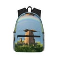 thumbnail image 1 of Easygdp Elephant Dog Casual Laptop Backpack, Large Capacity Schoolpack for School, Travel, Business, 1 of 8