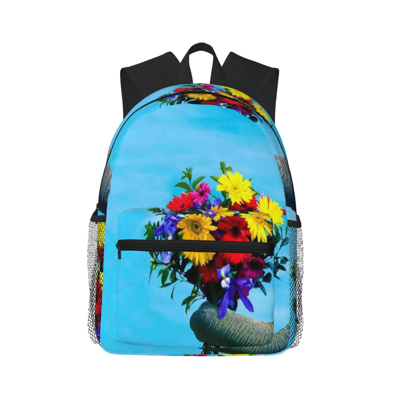 Easygdp Elephant Trunk Couple Flowers Casual Laptop Backpack, Large ...