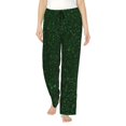 thumbnail image 1 of Easygdp Emerald Green Sparkling Women's Drawstring Pajama Pants | Lounge Joggers Sweatpants | Comfy Sleepwear | Yoga Pants-Small, 1 of 6
