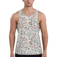 thumbnail image 1 of Easygdp Fairy Floral Men's Tank Top, Sleeveless Muscle T Shirts, Breathable, Quick-Dry, Loose for Gym, Running, Fitness - Medium, 1 of 9