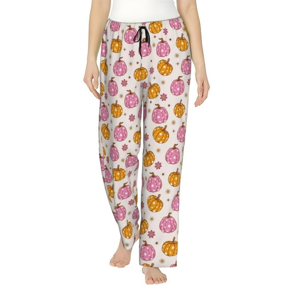 Easygdp Fall 70s Groovy Hippie 1 Women's Drawstring Pajama Pants | Lounge Joggers Sweatpants | Comfy Sleepwear | Yoga Pants-X-Large