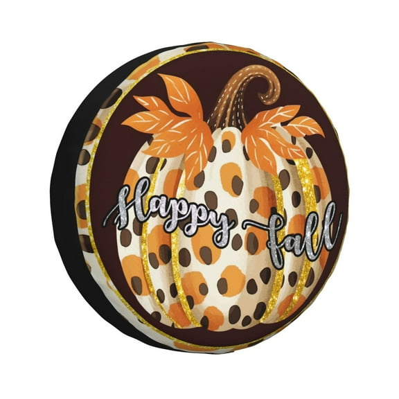 Easygdp Fall Farmhouse Pumpkins Wheel Cover,Spare Tire Cover,4-17in Spare Tire Cover Universal Fit for Trailer, Car, Truck, SUV, Jeep-14 inch