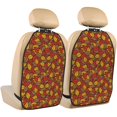 thumbnail image 1 of Easygdp Fall Leaves Car Kick Mat Seat Cover 2 Pcs Anti-Kick Pockets Storage Mat Back Seat Cover Car Seat Protector, 1 of 8