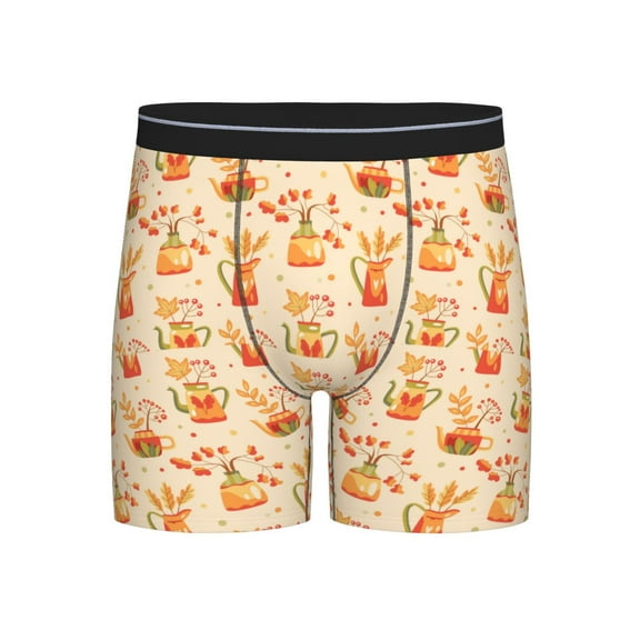 Easygdp Fall Leaves Men's Boxer Briefs Men’s Underwear Boxer Briefs for Men