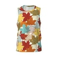 thumbnail image 1 of Easygdp Fall Maple Leaves Men's Mesh Basketball Jersey Quick Drying Sleeveless Shirts Fitted Muscle Tank Tops Sport Round Neck T-Shirt - Small, 1 of 9