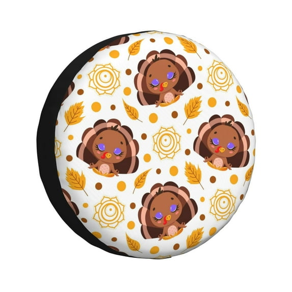 Easygdp Fall Turkey Wheel Sun Guard, Spare Tire Cover,Universal Trailer Suv Truck Camper Travel,Easy To Install And Remove -16 Inch