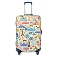 thumbnail image 1 of Easygdp Famous Places Print Elastic and Washable Suitcase Protective Cover with Hidden Zipper Fits 18-32 inch Luggage -Medium, 1 of 9