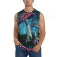 thumbnail image 1 of Easygdp Fantasy Mushrooms Men's Breathable Tank Tops Sleeveless Sporty T Shirts for Basketball, Mountaineering, Bodybuilding -3X-Large, 1 of 8