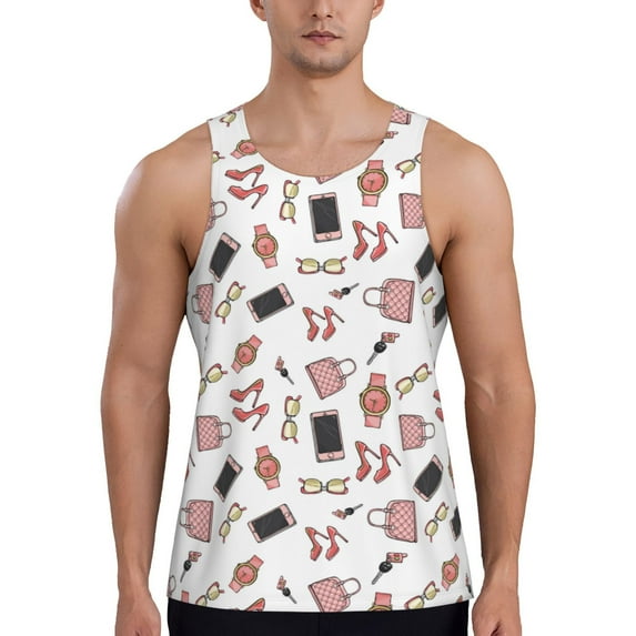 Easygdp Fashion Men's Tank Top, Sleeveless Muscle T Shirts, Breathable, Quick-Dry, Loose for Gym, Running, Fitness - 4X-Large
