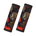 Easygdp Fiery Floral Pattern Luggage Handle Wraps for Suitcase, Handle