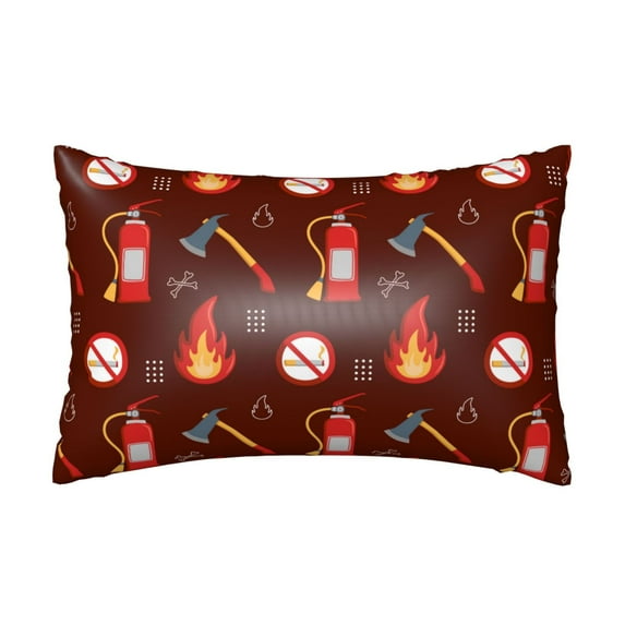 Easygdp Fire Extinguisher Pillowcase 20×30 inches, Throw Pillowcase with Invisible Zipper for Bedroom, Sofa, Office