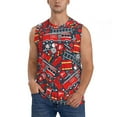 thumbnail image 1 of Easygdp Fire Sign Men's Breathable Tank Tops Sleeveless Sporty T Shirts for Basketball, Mountaineering, Bodybuilding -Medium, 1 of 8