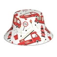 thumbnail image 1 of Easygdp Fire Truck Double-Sided Reflective Fisherman Hat,Sun Visor,Casual Hat,Fluorescent Hat,Suitable For Outdoor And Night Walking,Unisex, 1 of 9
