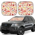 thumbnail image 1 of Easygdp Firefighter Icons 2 Pcs Windshield Sun Shade,Foldable Car Front Window Sun Shade Protection,Blocks Heat And Sunlight,Car Interior Accessories - Large, 1 of 7