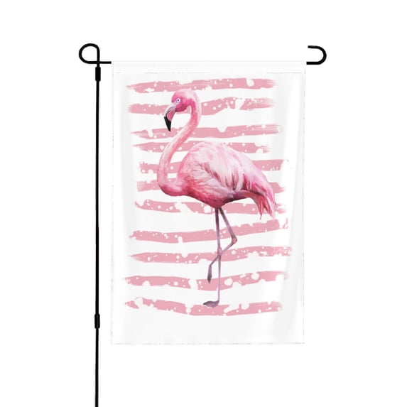 Easygdp Flamingo Garden Flag Yard Flag Welcome Flag, Double-Sided, Weather Resistant for Outdoor Decor - 28"x40"
