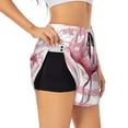thumbnail image 1 of Easygdp Flamingo for Women's Athletic Shorts - High-Waist, Quick-Dry Workout Shorts with Pockets, Ideal for Running, Yoga, and Training-Medium, 1 of 7