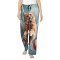 thumbnail image 1 of Easygdp Floating Cat And Donuts Women's Drawstring Pajama Pants | Lounge Joggers Sweatpants | Comfy Sleepwear | Yoga Pants-Small, 1 of 6