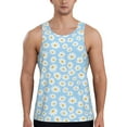 thumbnail image 1 of Easygdp Floral Daisy Men's Tank Top, Sleeveless Muscle T Shirts, Breathable, Quick-Dry, Loose for Gym, Running, Fitness - XX-Large, 1 of 9