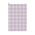 thumbnail image 1 of Easygdp Floral Purple Buffalo Plaid Golf Towel 24x16in for Men and Women with Carabiner Clip for Easy Attachment, 1 of 8