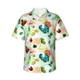 thumbnail image 1 of Easygdp Floral Vintage Men's Hawaiian Shirts Print Lapel Short Sleeve for Beach, vacation, party, casual occasions - Small, 1 of 9