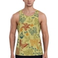 thumbnail image 1 of Easygdp Floral with Butterflies Men's Tank Top, Sleeveless Muscle T Shirts, Breathable, Quick-Dry, Loose for Gym, Running, Fitness - 4X-Large, 1 of 9