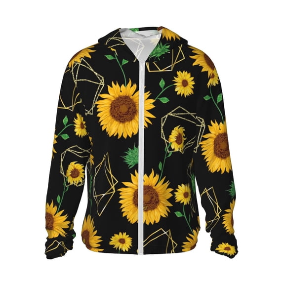 Easygdp Flower (2) Lightweight Long Sleeve Sun Shirt Sports long-Sleeved Sun Protective Clothing, Quick Drying Breathable - X-Large