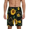 thumbnail image 1 of Easygdp Flower (2) Men's Short Pajama Pants, Sleep Shorts, Household Pants, Casual Pants with Pockets - Large, 1 of 9
