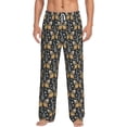thumbnail image 1 of Easygdp Flower Butterfly Men's Pajama Pant, Sleep Elastic Waistband Lounge Pants - X-Large, 1 of 9