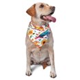 thumbnail image 1 of Easygdp Flowers Birds And Butterflies Pet Scarf, Dog Triangle Scarf, Printing Dog Bib, Handkerchief Scarf for Small Medium Large Dogs Cats Pets, 1 of 9