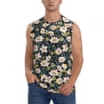 thumbnail image 1 of Easygdp Flowers Men's Breathable Tank Tops Sleeveless Sporty T Shirts for Basketball, Mountaineering, Bodybuilding -Medium, 1 of 8