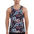 thumbnail image 1 of Easygdp Flowers ad Butterflies Men's Tank Top, Sleeveless Muscle T Shirts, Breathable, Quick-Dry, Loose for Gym, Running, Fitness - 4X-Large, 1 of 9