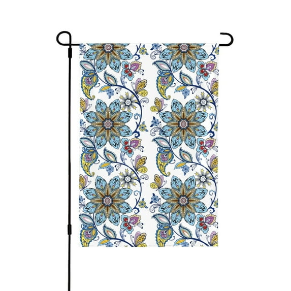 Easygdp Flowers and Butterflies Garden Flag Yard Flag Welcome Flag, Double-Sided, Weather Resistant for Outdoor Decor - 12.5"x18"