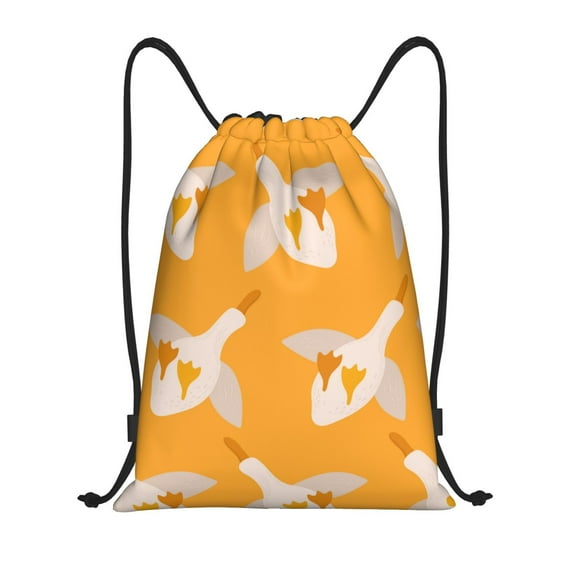 Easygdp Flying Ducks Drawstring Backpack, Beach Sackpack, Travel Sackpack Lightweight for Sports, Gym, Travel, Swimming - Small
